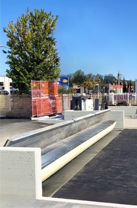 Protection inondation du parking du super marché LIDL à Marseille