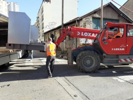 Protection inondation d’une entrée de parking à Grenoble